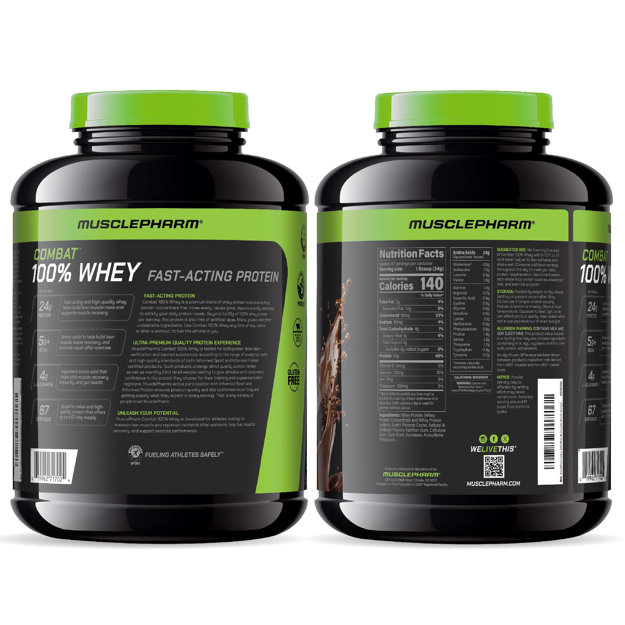 MusclePharm Combat certifiée sans substances interdites – sécurité et fiabilité sportives.