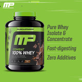 MusclePharm Combat goût chocolat lait – arôme chocolat riche pour la motivation.