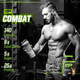 MusclePharm Combat Protein Horchata – etiquette nutrition, informations claires sur les valeurs.