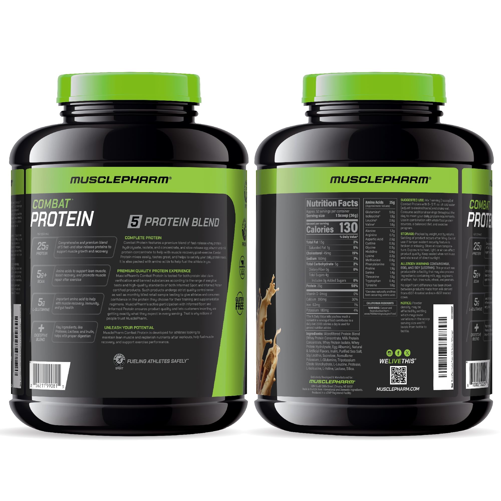 MusclePharm Combat Protein Horchata – puissance musculaire potentielle après utilisation régulière.