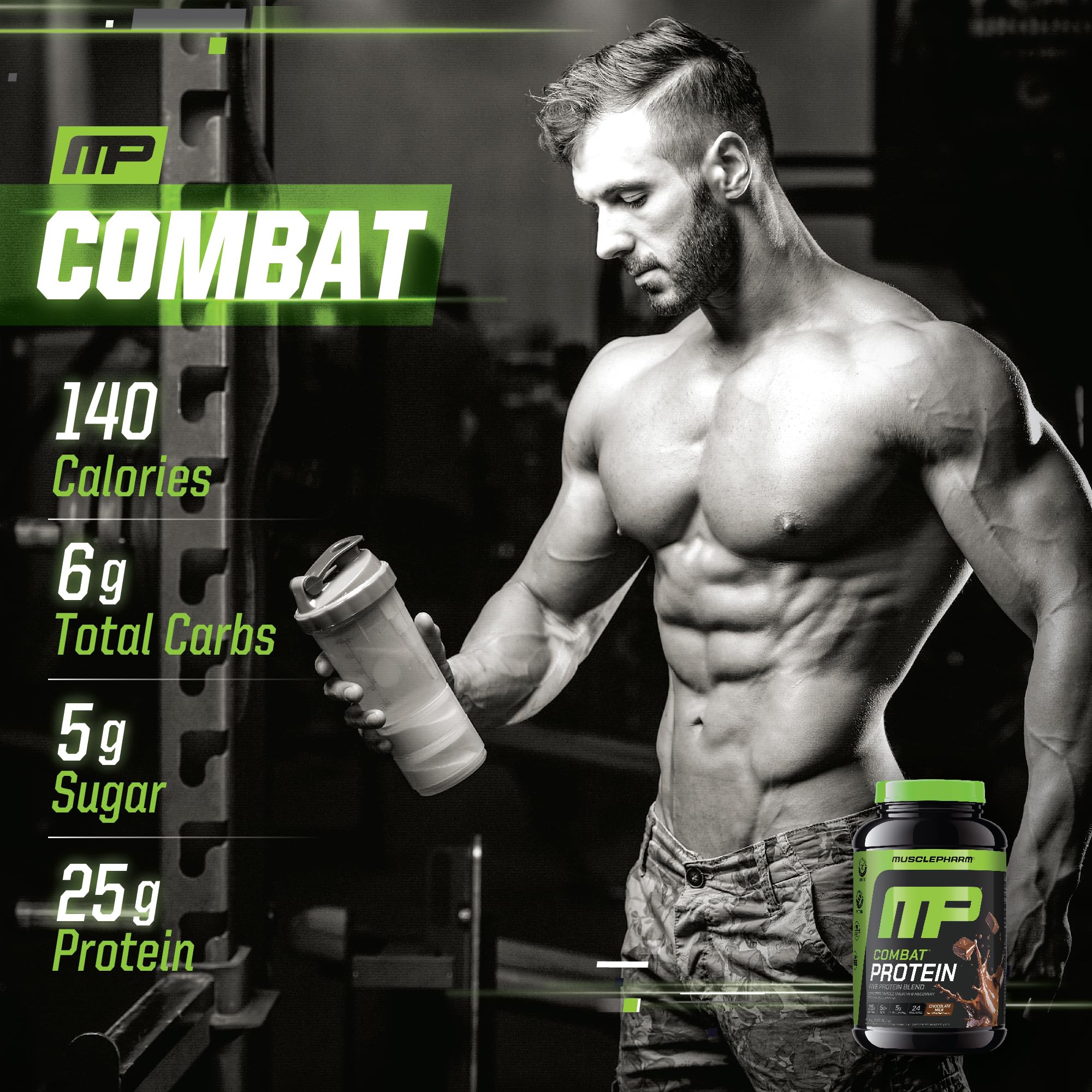 MusclePharm Combat Protein isolat lait protéine pour digestion variée