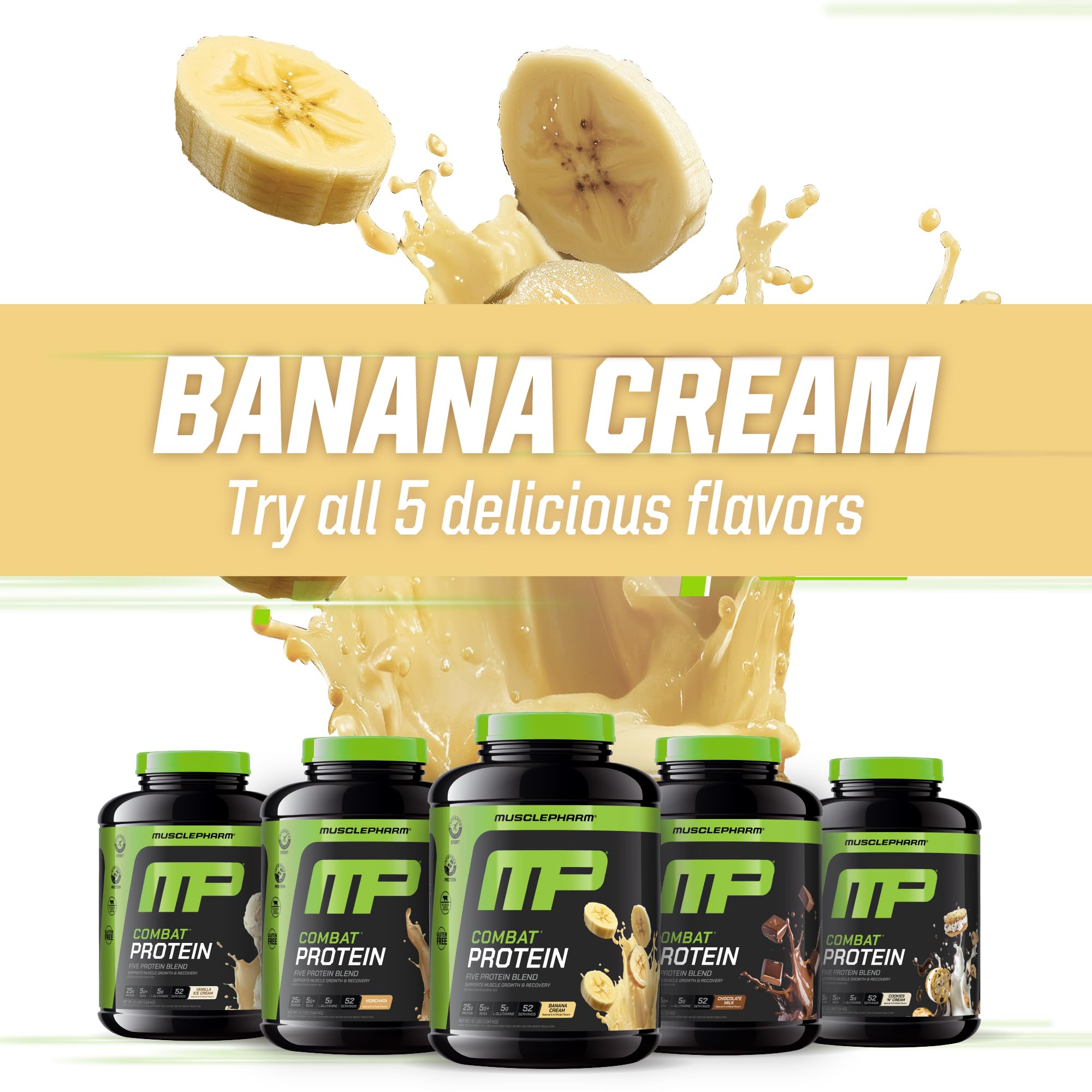 Pré-entraînement avec MusclePharm Combat Protein Powder, soutien énergétique potentiel