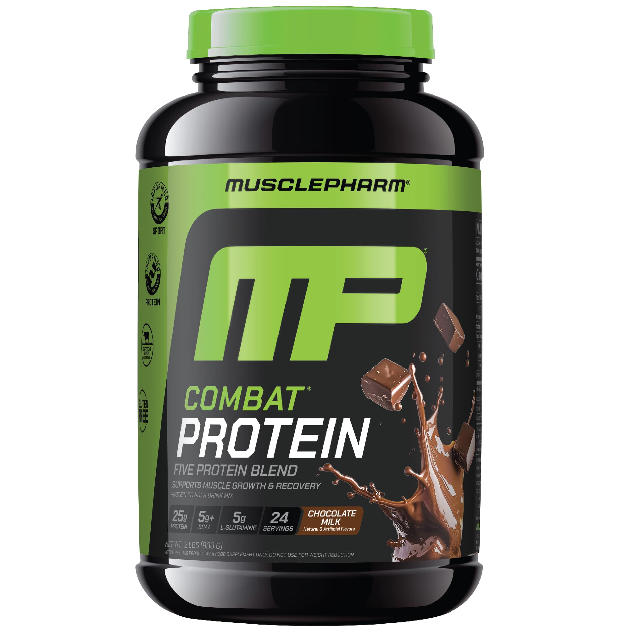 MusclePharm Combat Protein poudre chocolat lait pour soutien musculaire après l’effort