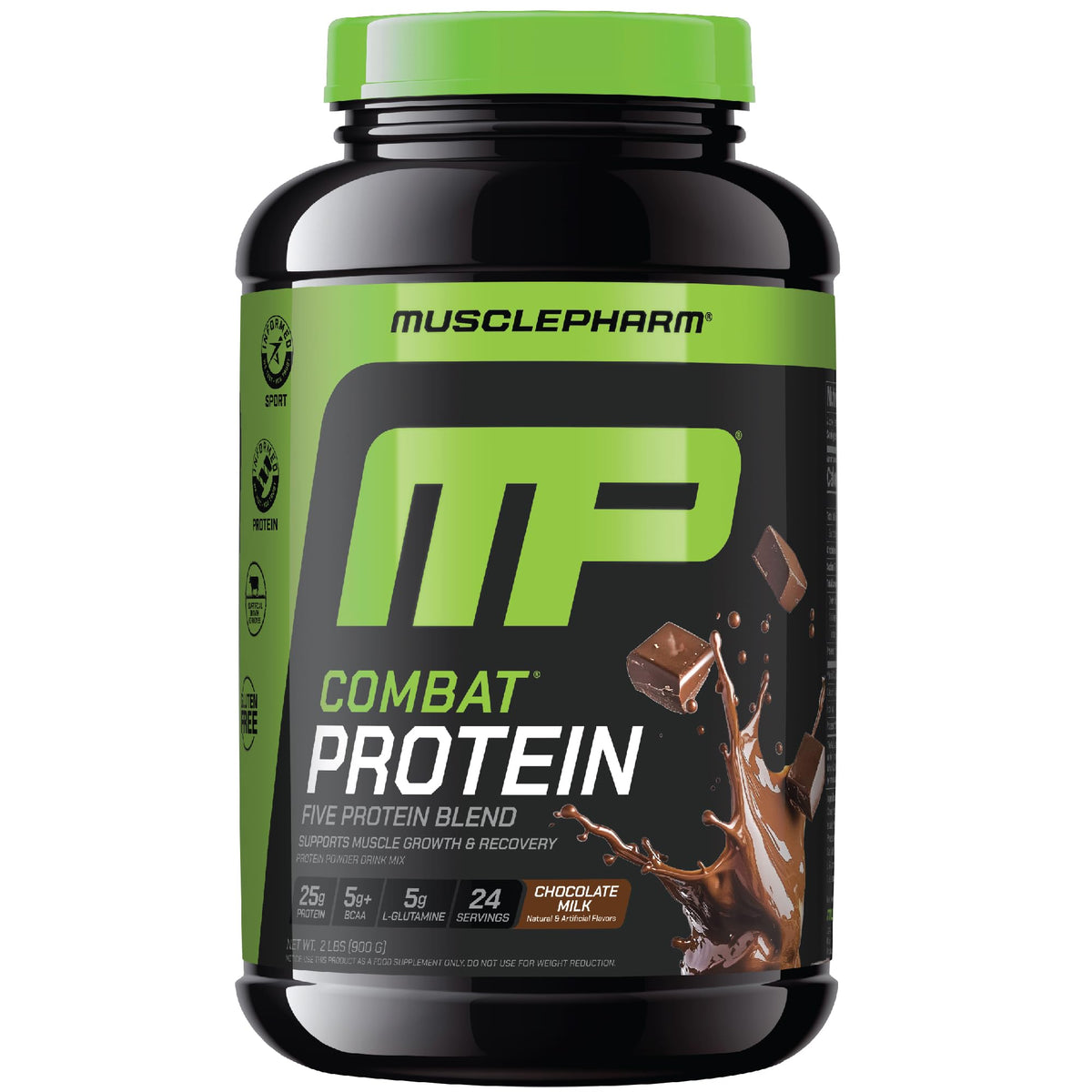 MusclePharm Combat Protein poudre chocolat lait pour soutien musculaire après l’effort
