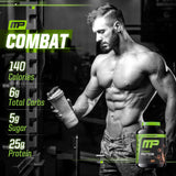MusclePharm Combat protéine cinq sources protéiques, profil d'acides aminés varié.