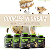 Texture onctueuse et goût Cookies ’N’ Cream sur MusclePharm Combat Protéine.