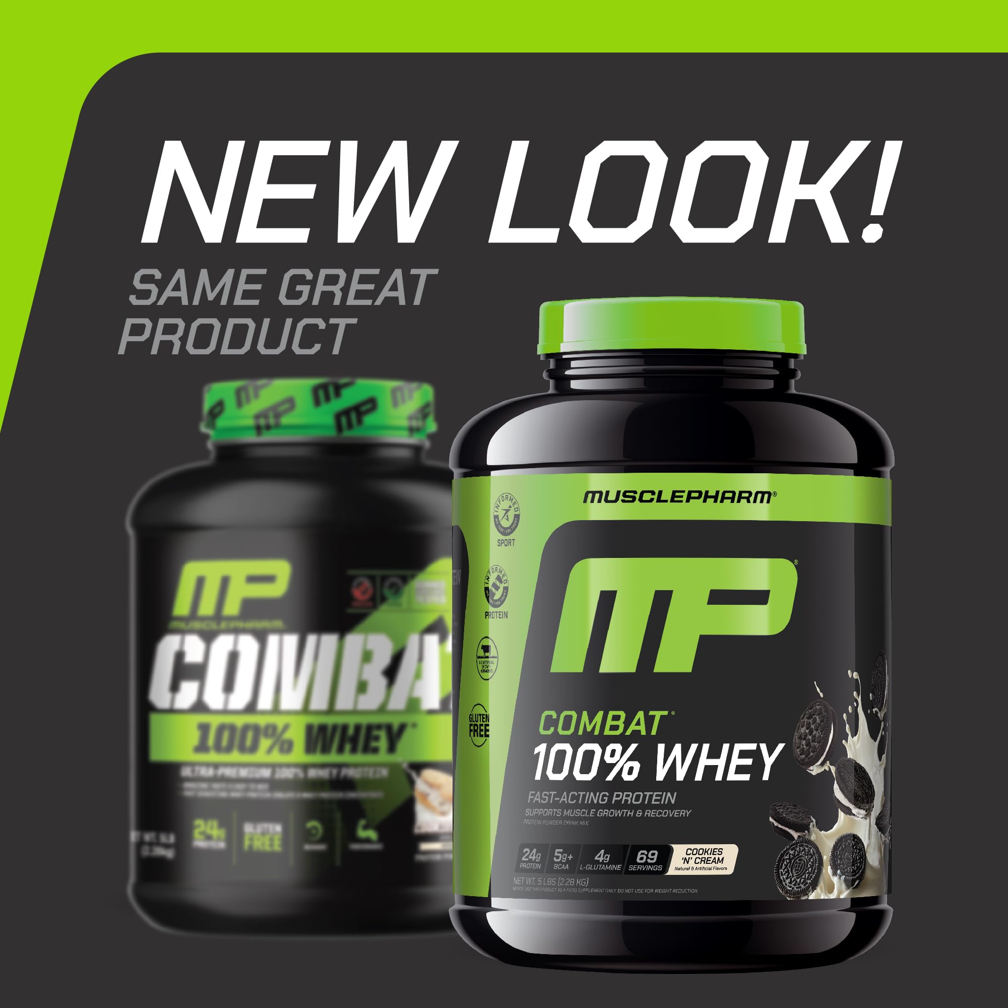 MusclePharm Combat Whey shaker pour un mélange rapide après entraînement.