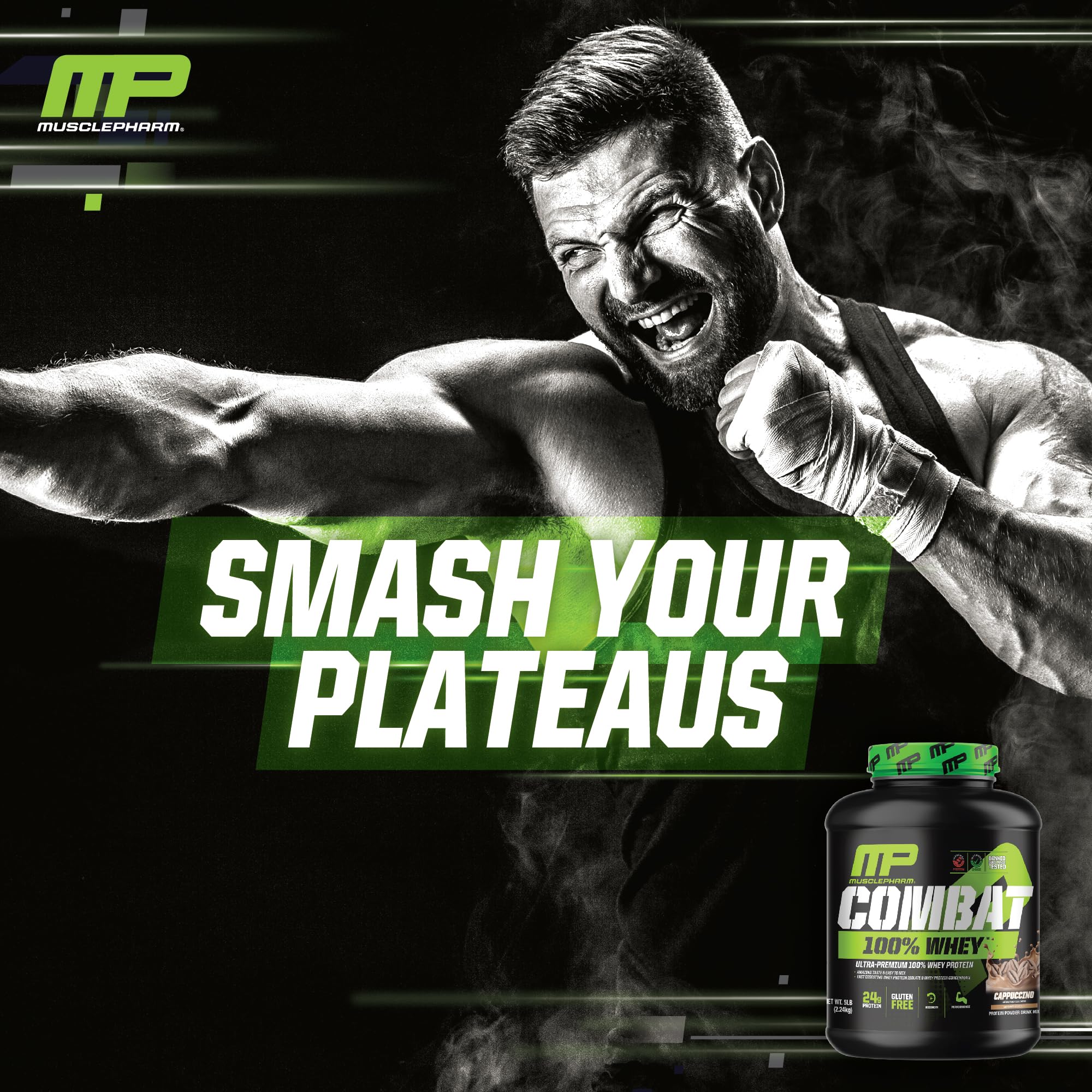 MusclePharm Combat Whey - sans gluten pour tous