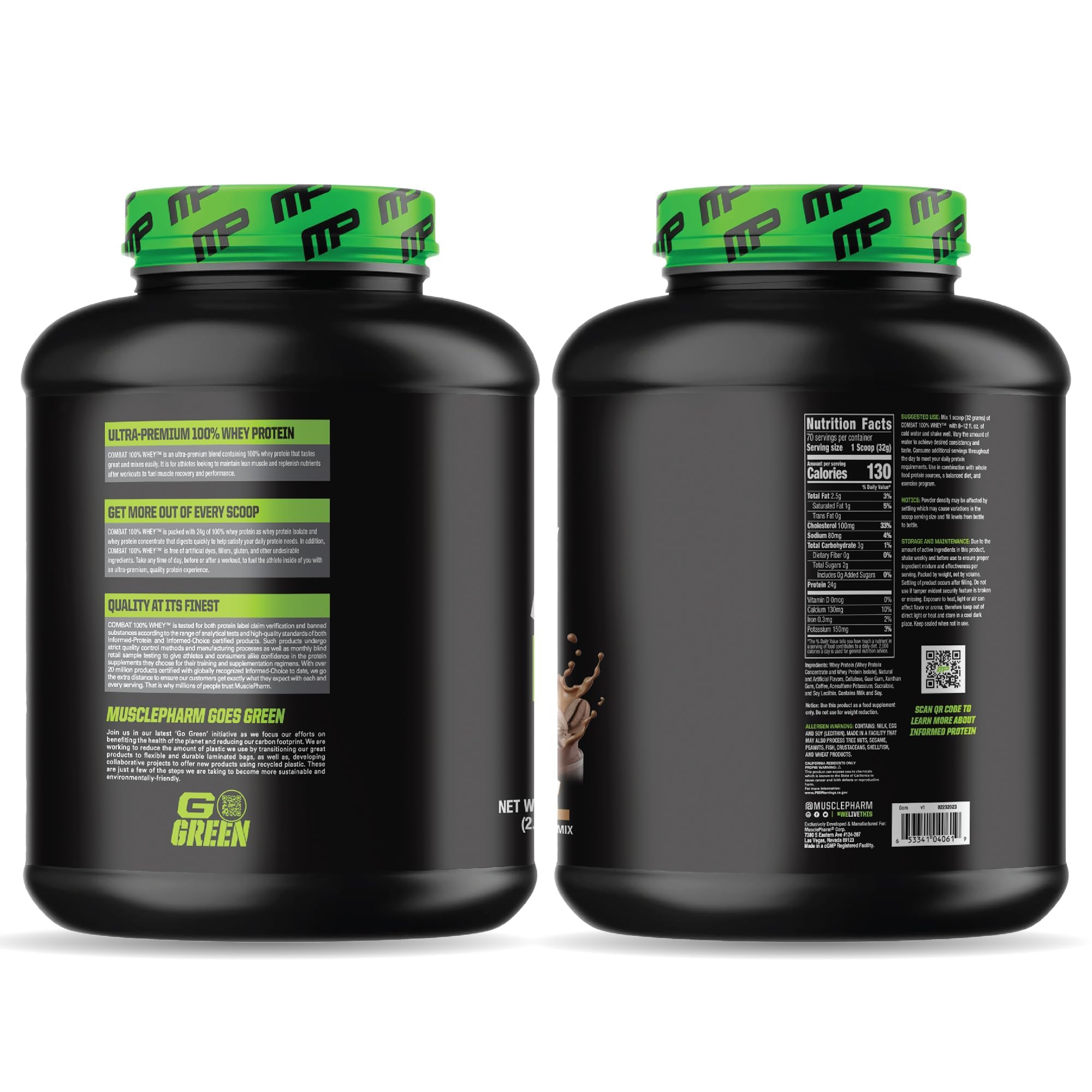 MusclePharm Combat Whey - ideal avant et apres entrainement