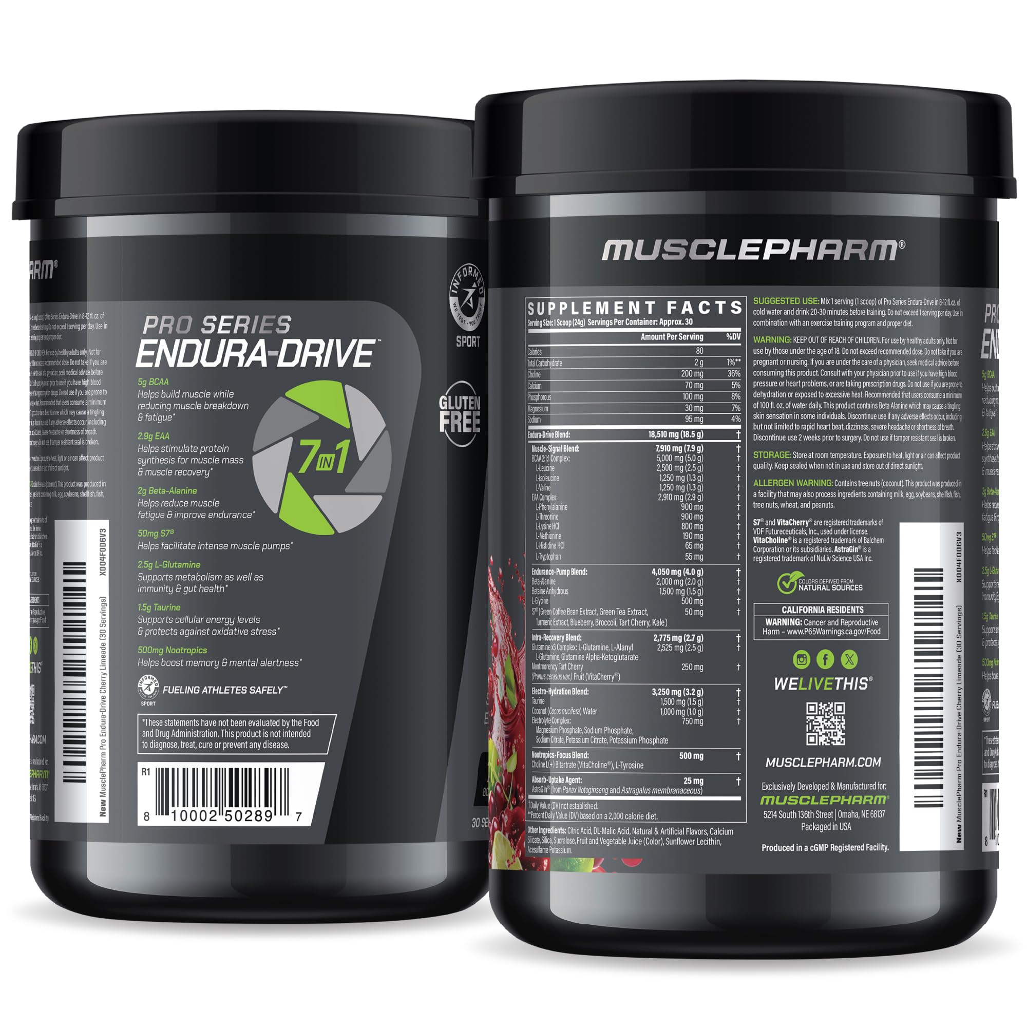 MusclePharm Endura-Drive doseur pratique pour mesurer une portion facilement