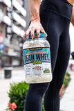 Musclesport Lean Whey Revolution : étiquette nutritionnelle claire, informations sur les calories et protéines.