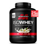 MuscleTech ISO Whey Vanilla dans sa bouteille 2,27 kg, protéines premium.