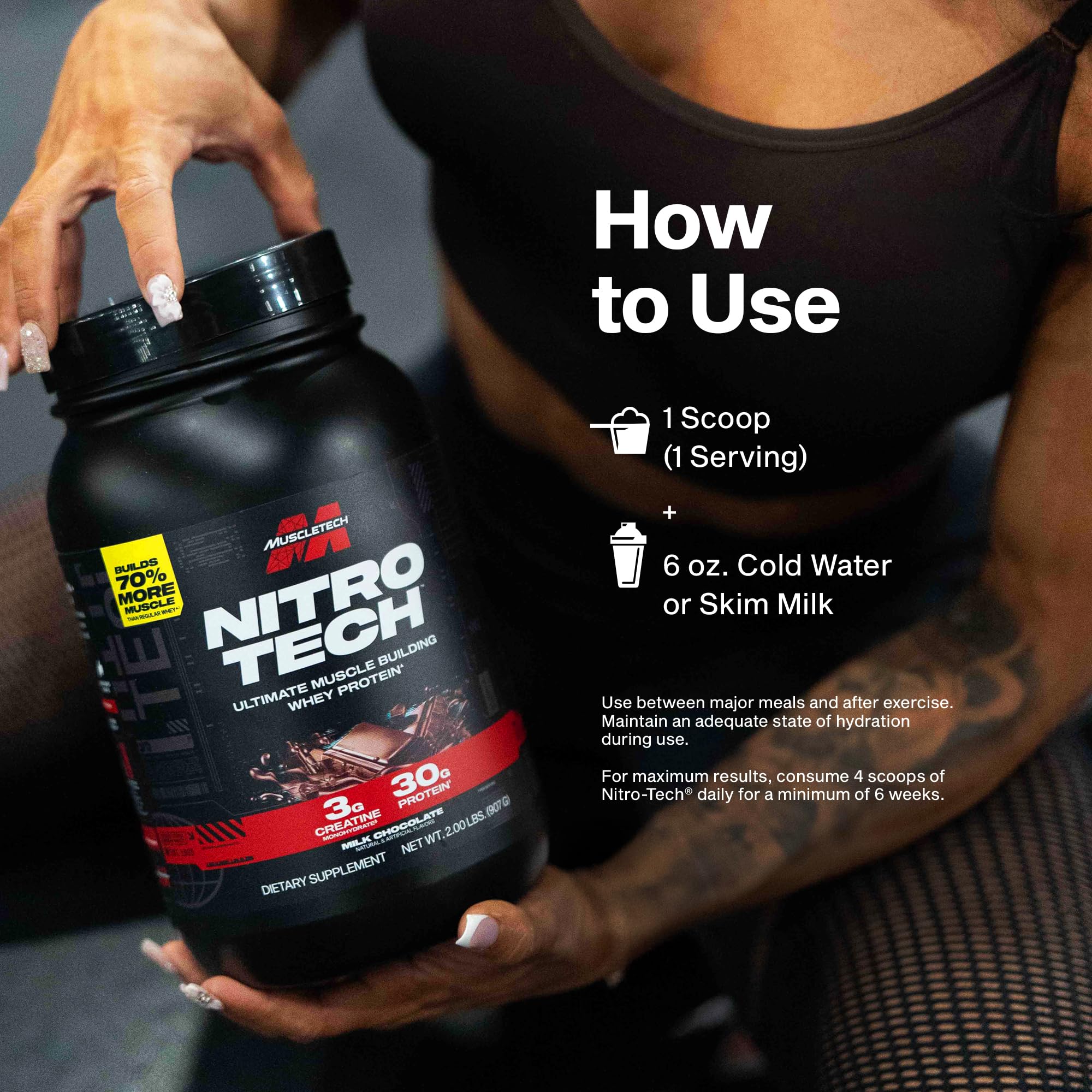 Nitro-Tech dose, cuillère pratique pour mesurer
