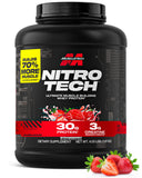 Nitro-Tech whey fraise en pot, soutien à la récupération post-entraînement