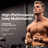 MuscleTech Platinum Multivitamines — tablettes, apport nutritionnel pour mode de vie actif.