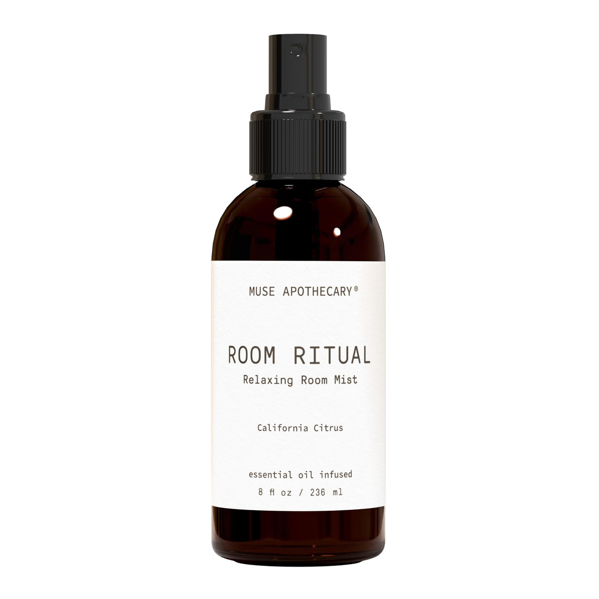 Muse Apothecary Room Ritual, bouteille aromathérapie pour ambiance apaisante.