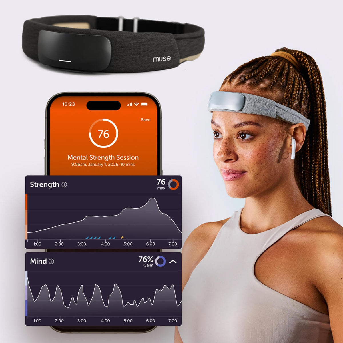 Muse S Athena: bandeau capteurs cerveau pour le sommeil et la concentration.