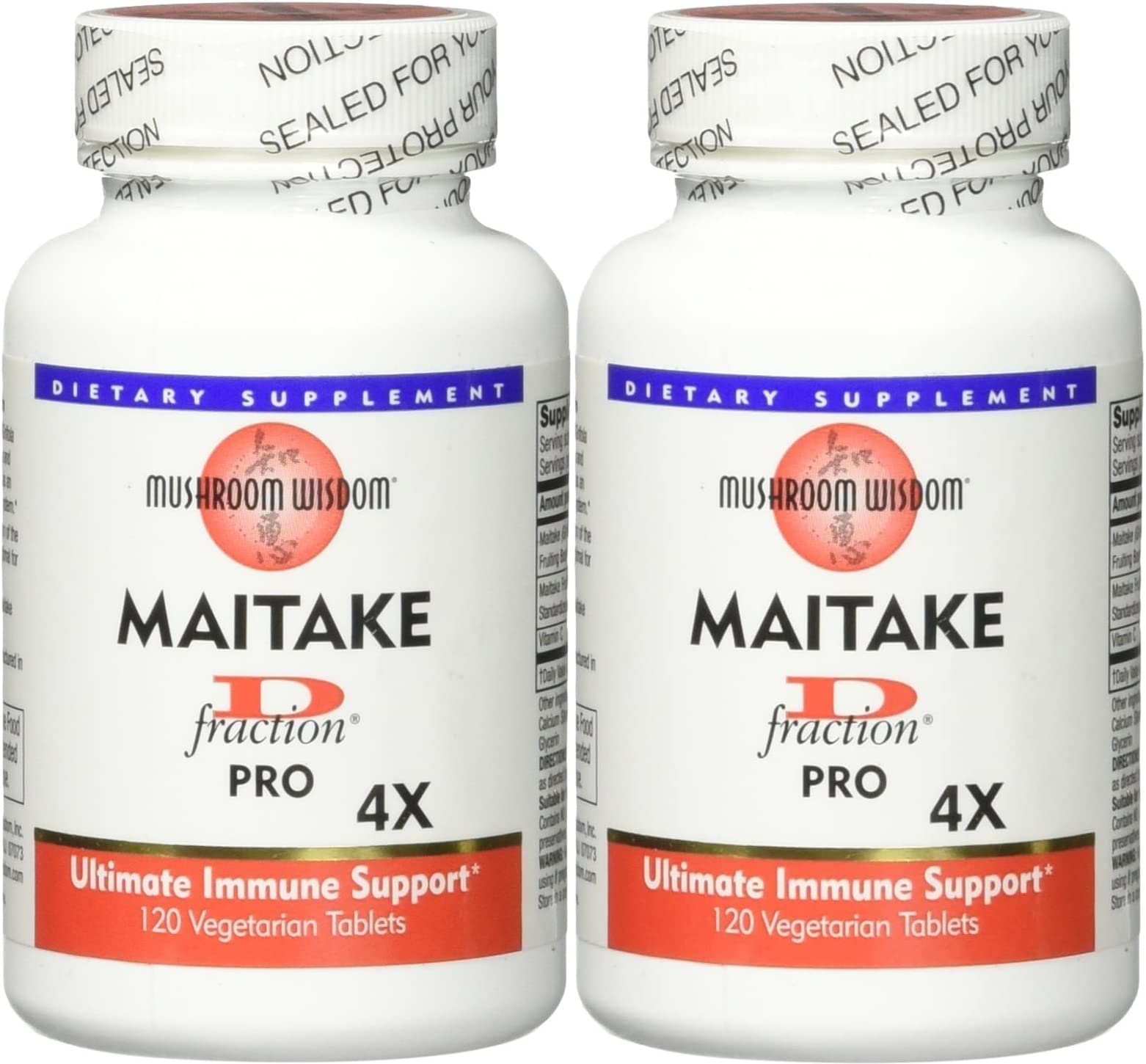 Mushroom Wisdom Maitake D-Fraction Pro – pack de 2 comprimés faciles à avaler, sans gluten