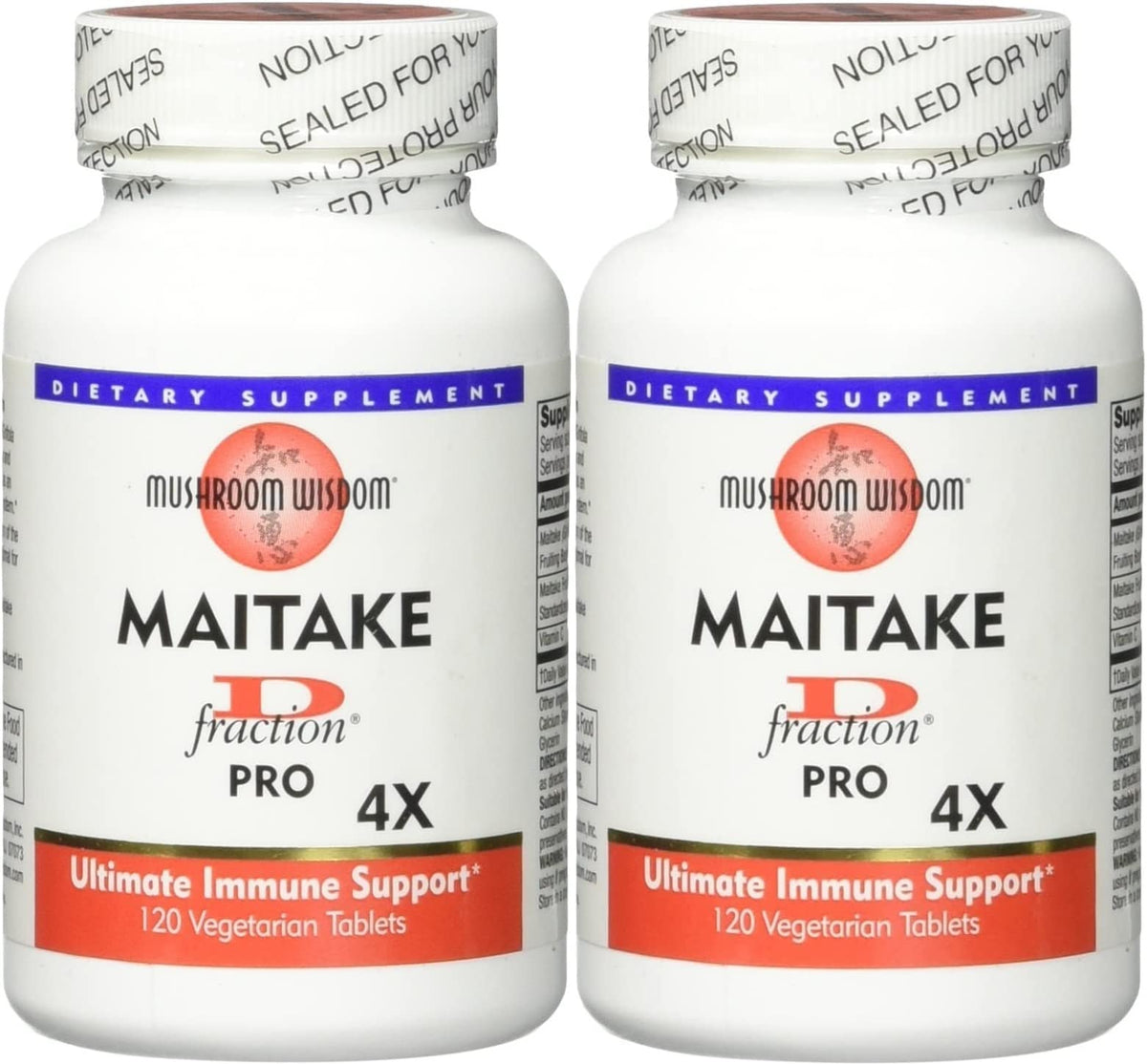 Mushroom Wisdom Maitake D-Fraction Pro – pack de 2 comprimés faciles à avaler, sans gluten