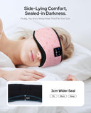 MUSICOZY casque sommeil rose-maillage vue côté pour le soutien de la détente latérale.