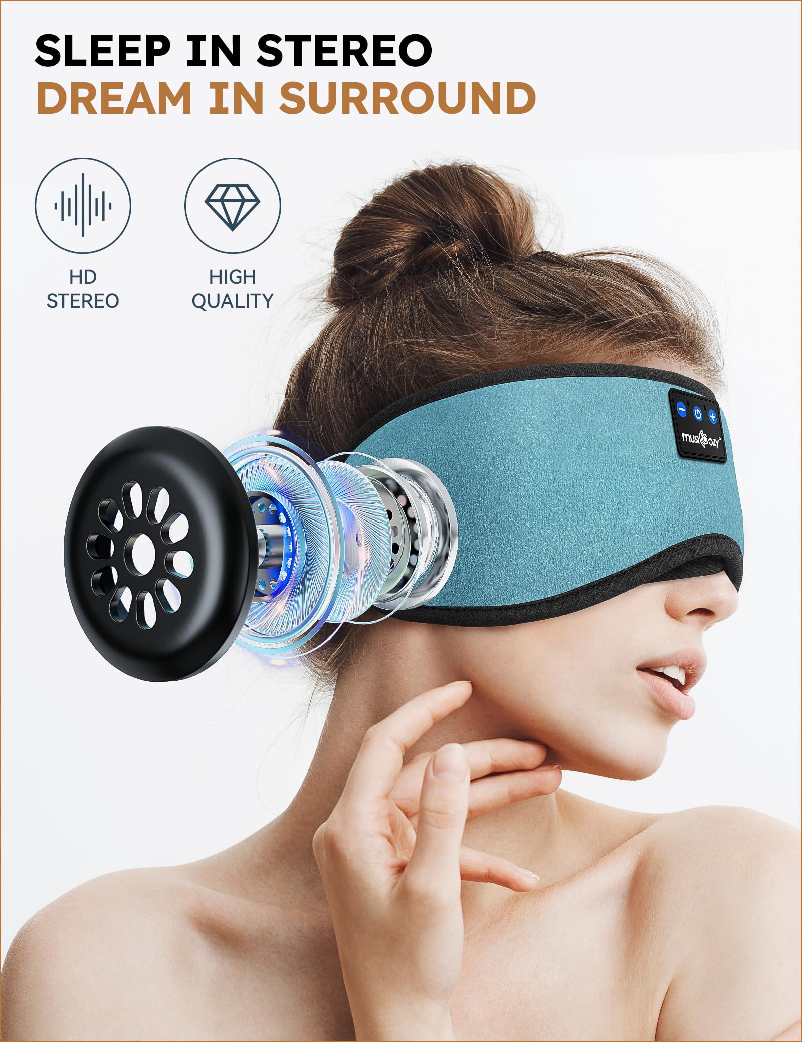 MUSICOZY masque anti-lumière ajustable sur mesure