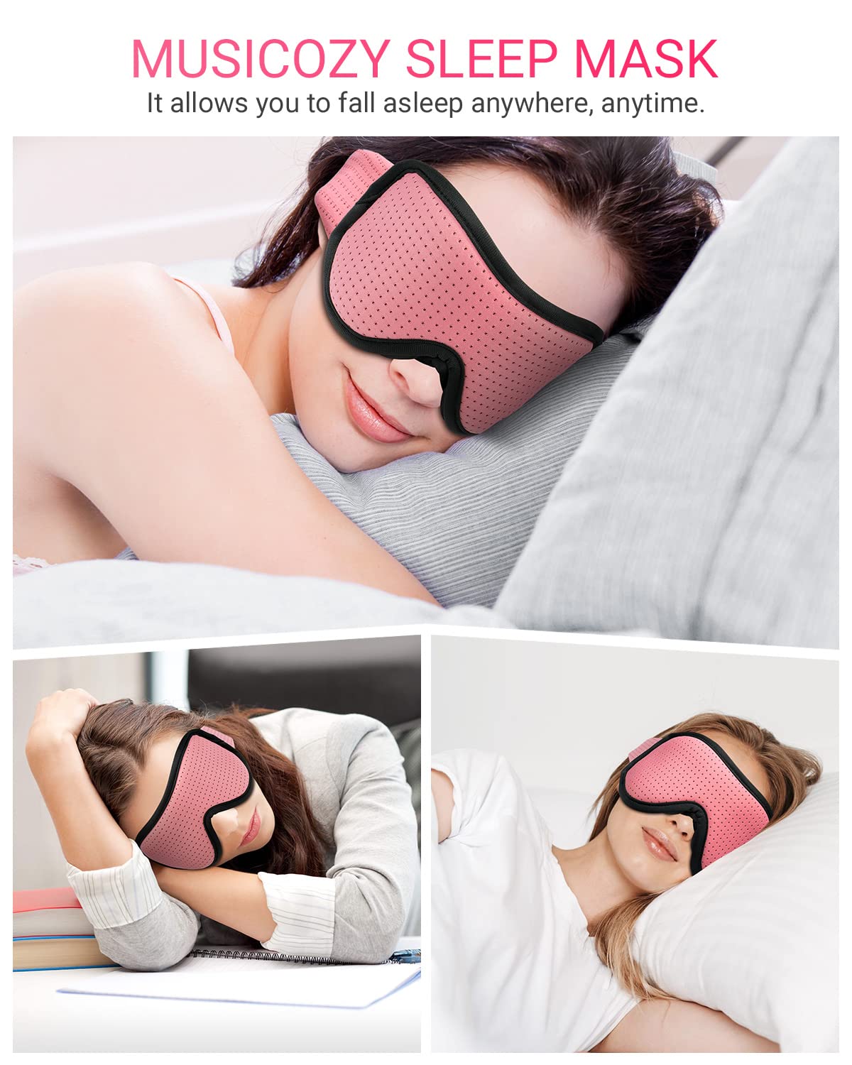 MUSICOZY masque respirant offre douceur et ventilation pendant le port prolongé.