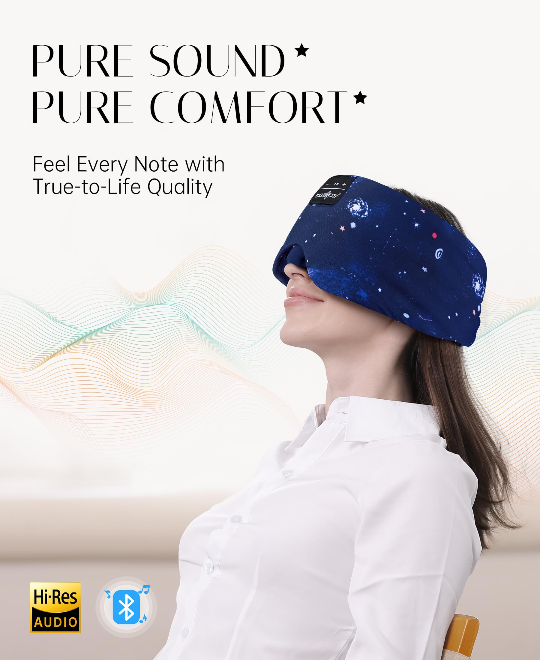 Idéal en voyage MUSICOZY masque léger et confortable