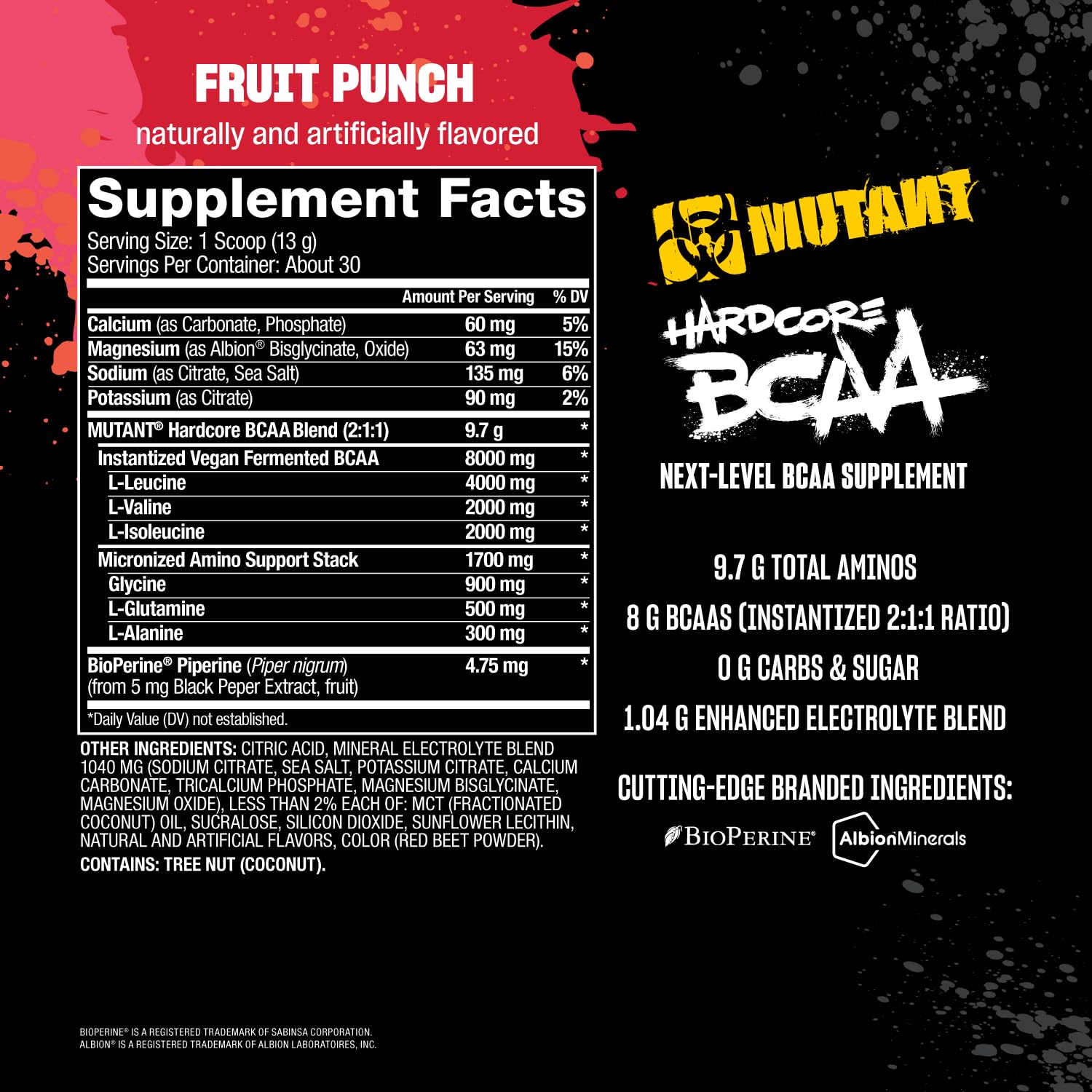 Mutant BCAA Verre d'eau: hydratation adaptée à l'effort.