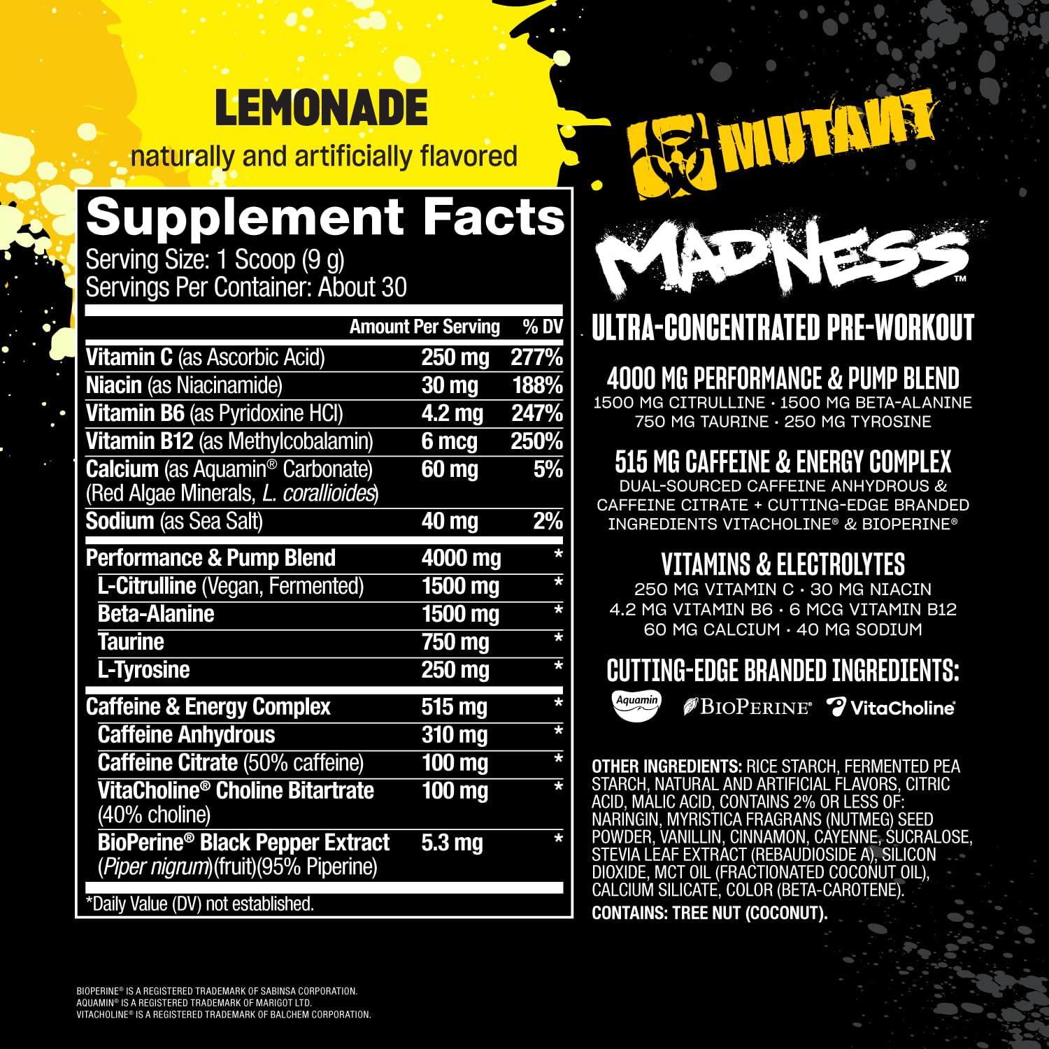 Mutant Madness – boisson limonée prête à revitaliser la séance.
