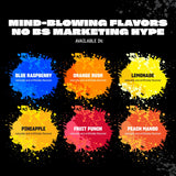 Saveur framboise bleue: goût rafraîchissant pendant l’entraînement.