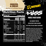 Mutant Mass: BCAA et EAA inclus pour la récupération potentielle.