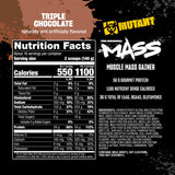 Mutant Mass – calories élevées par portion, soutien énergétique pour l’entraînement.