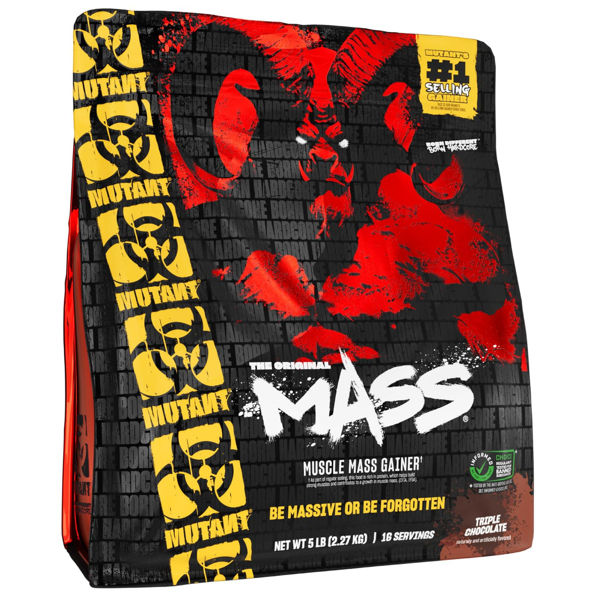 Mutant Mass – poudre protéine triple chocolat, support potentiel à la prise de masse.
