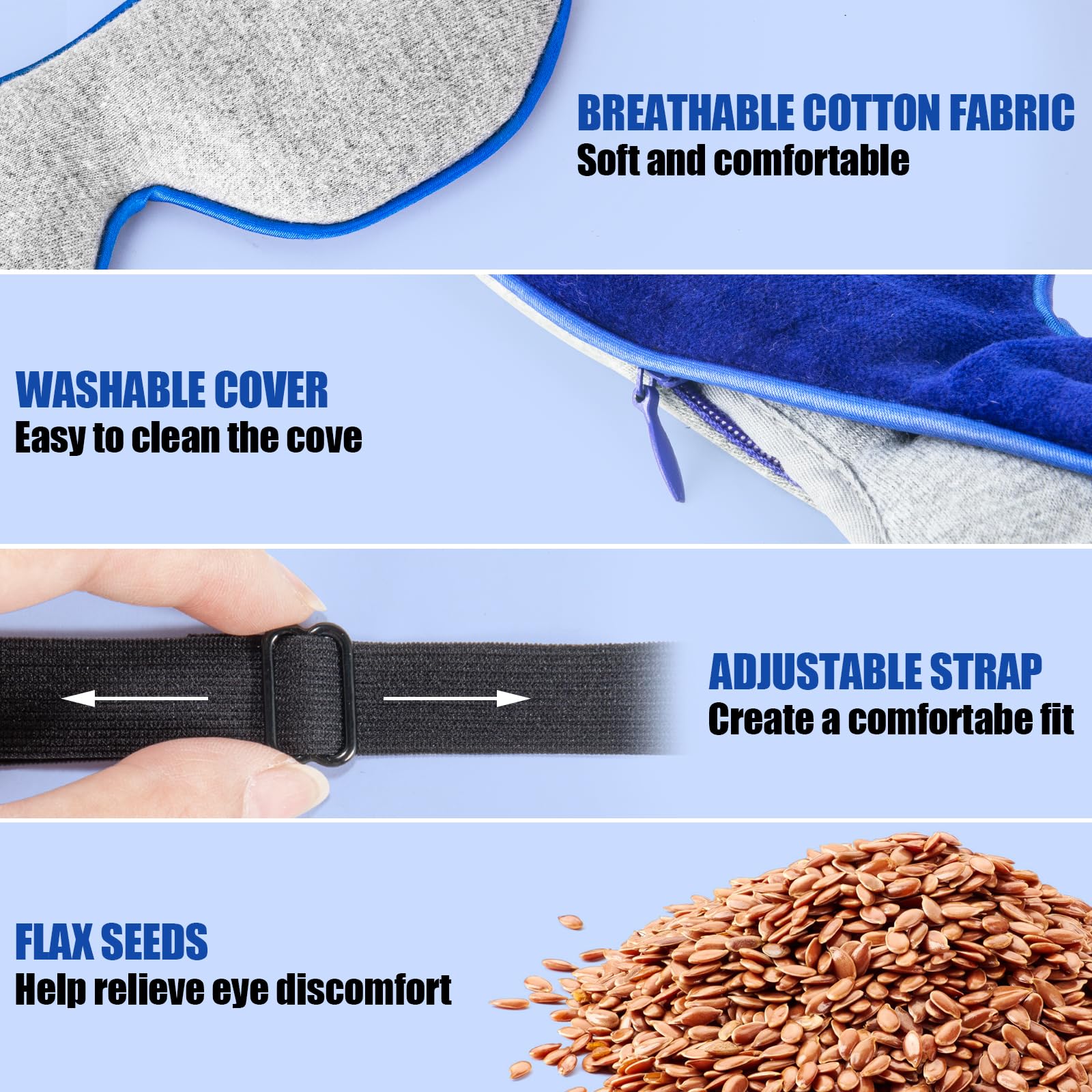 Mutilplx Masque Yeux Alimente USB, utilisation flexible à la maison, au bureau ou en voyage.