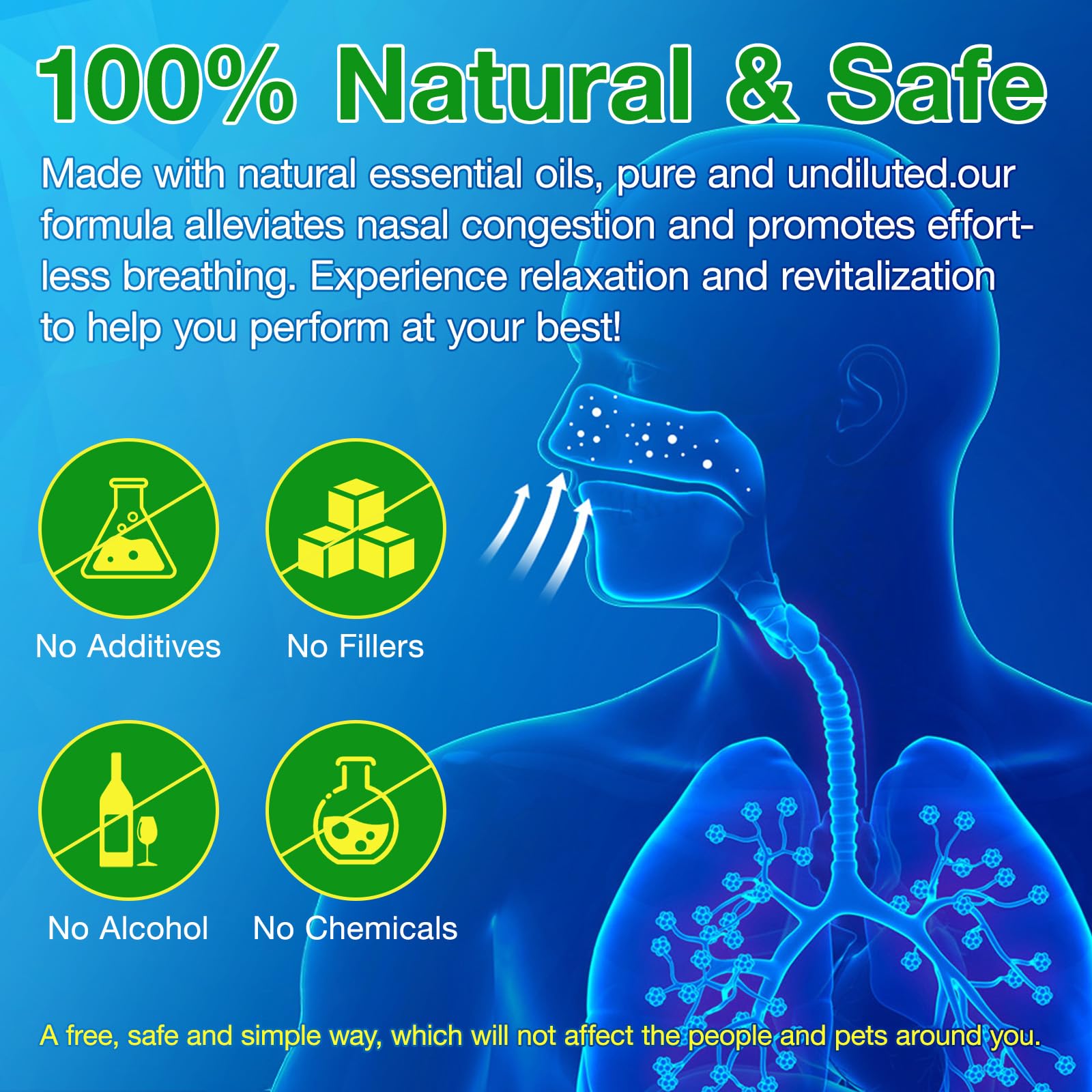 MVCAFZVE inhalateur nasal lavande apaisante calme et concentration