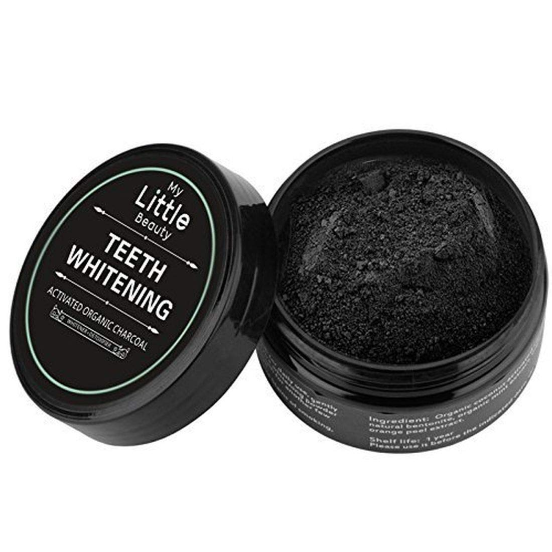 MY LITTLE BEAUTY Pot charbon actif, pratique à embarquer pour une routine bucco-dentaire.