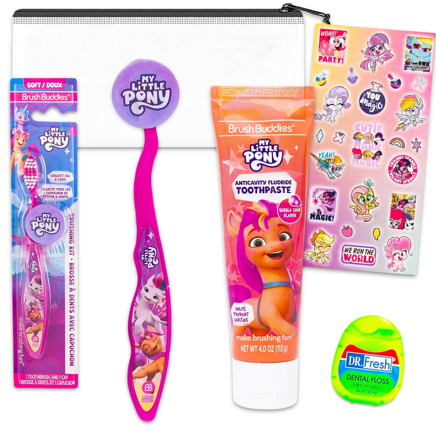 Brosse à dents My Little Pony avec capuchon, idéale pour le brossage en voyage
