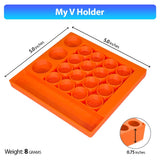 My V Holder flacons frigo 5x5 orange: accessoire léger et durable.