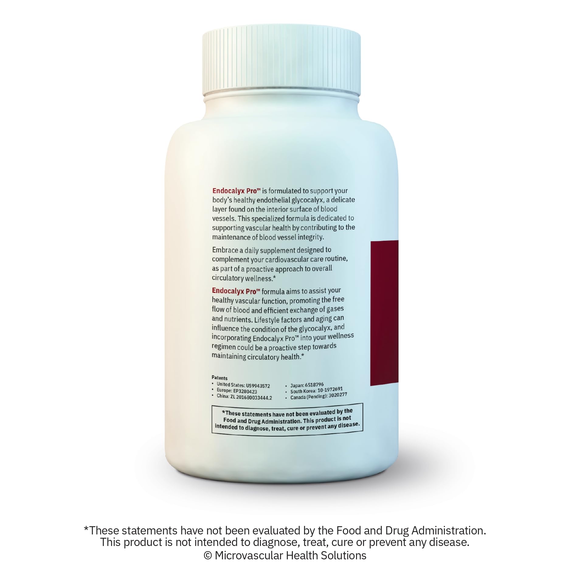 MYBODYRX Endocalyx Pro: emballage de 120 capsules, format mensuel pratique.