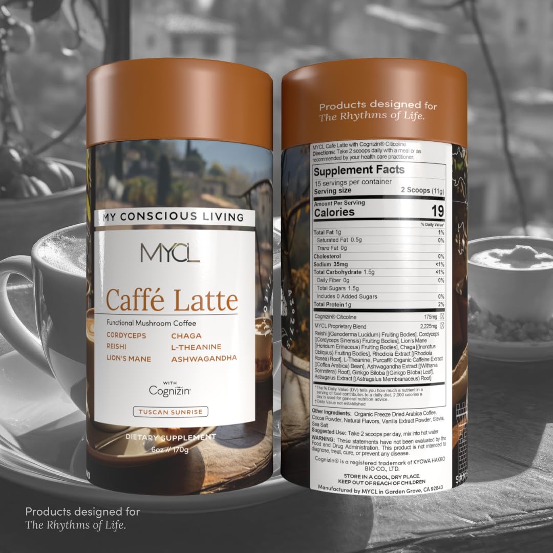 MYCL Cognizin Mocha Latte - dose mesurée pour démarrer la journée sans creux.