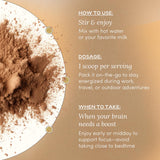 MYCL Cognizin Mocha Latte - goût mocha chocolaté sans arrière-goût de champignons.