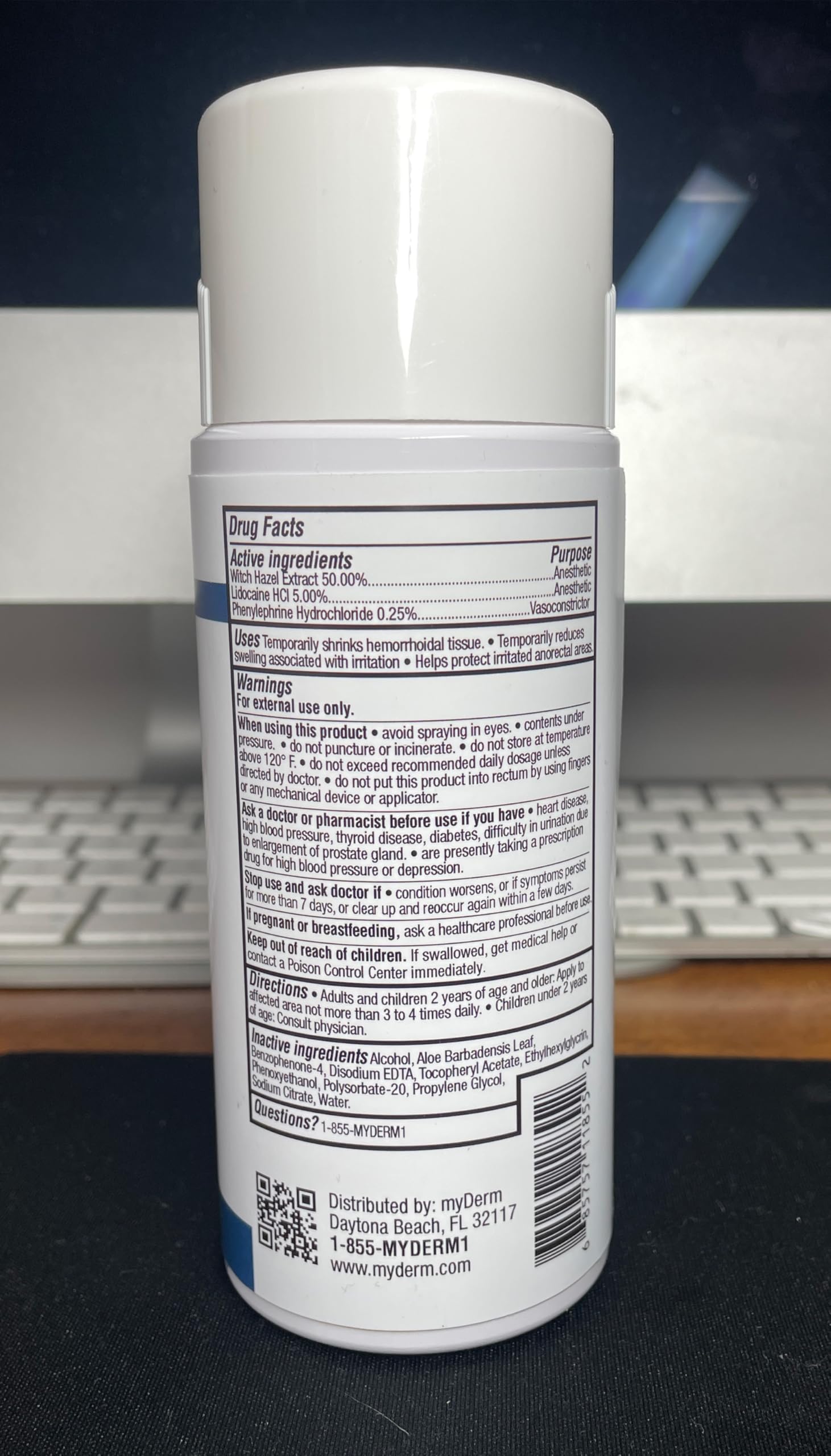 Formule sans parabènes Myderm respectant la peau lors des soins mineurs.
