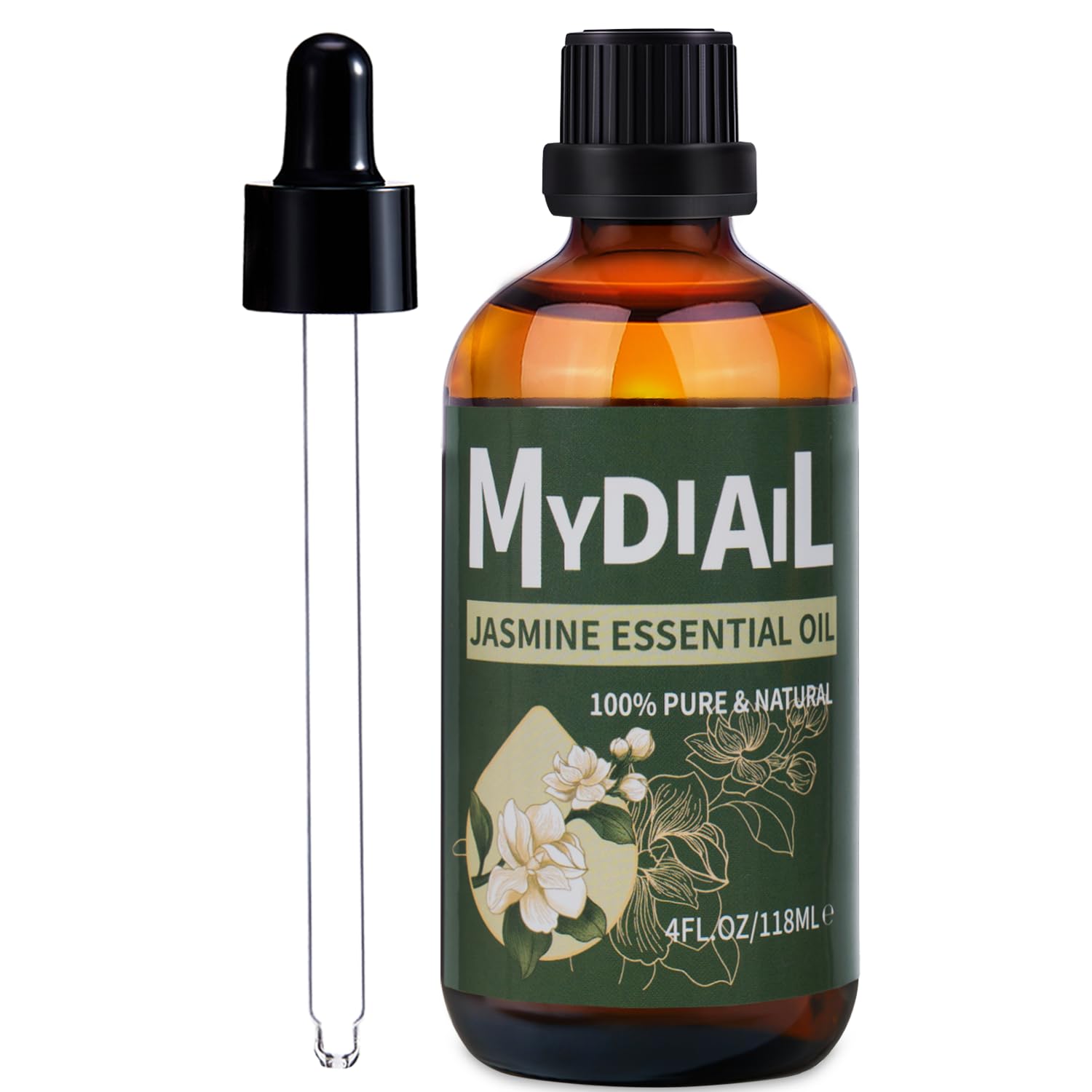 MYDIAIL Jasmine: bouteille ambrée avec pipette pour doser l'arôme avec précision.