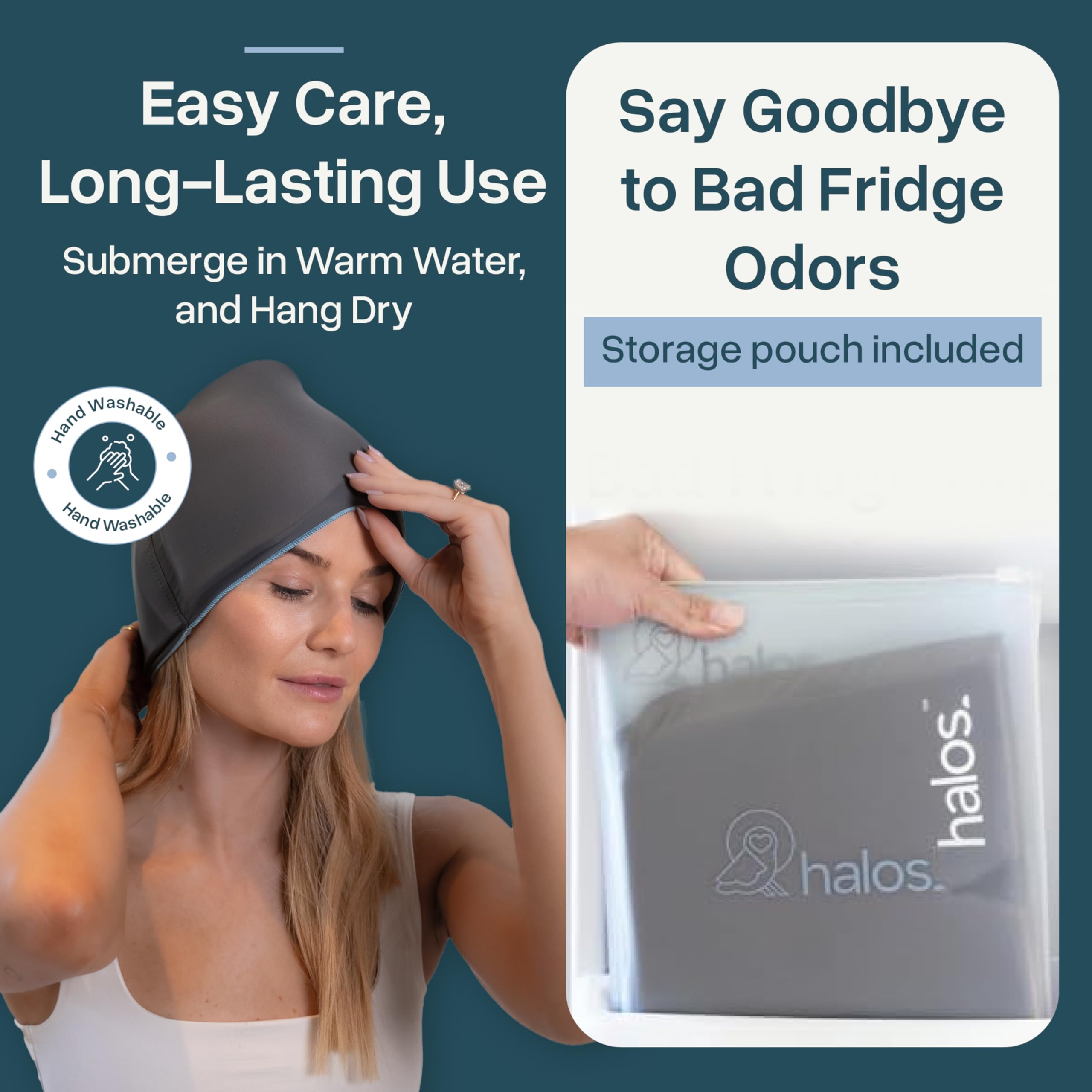 MyHalos Chapeau glace, maintien stable assis ou allongé