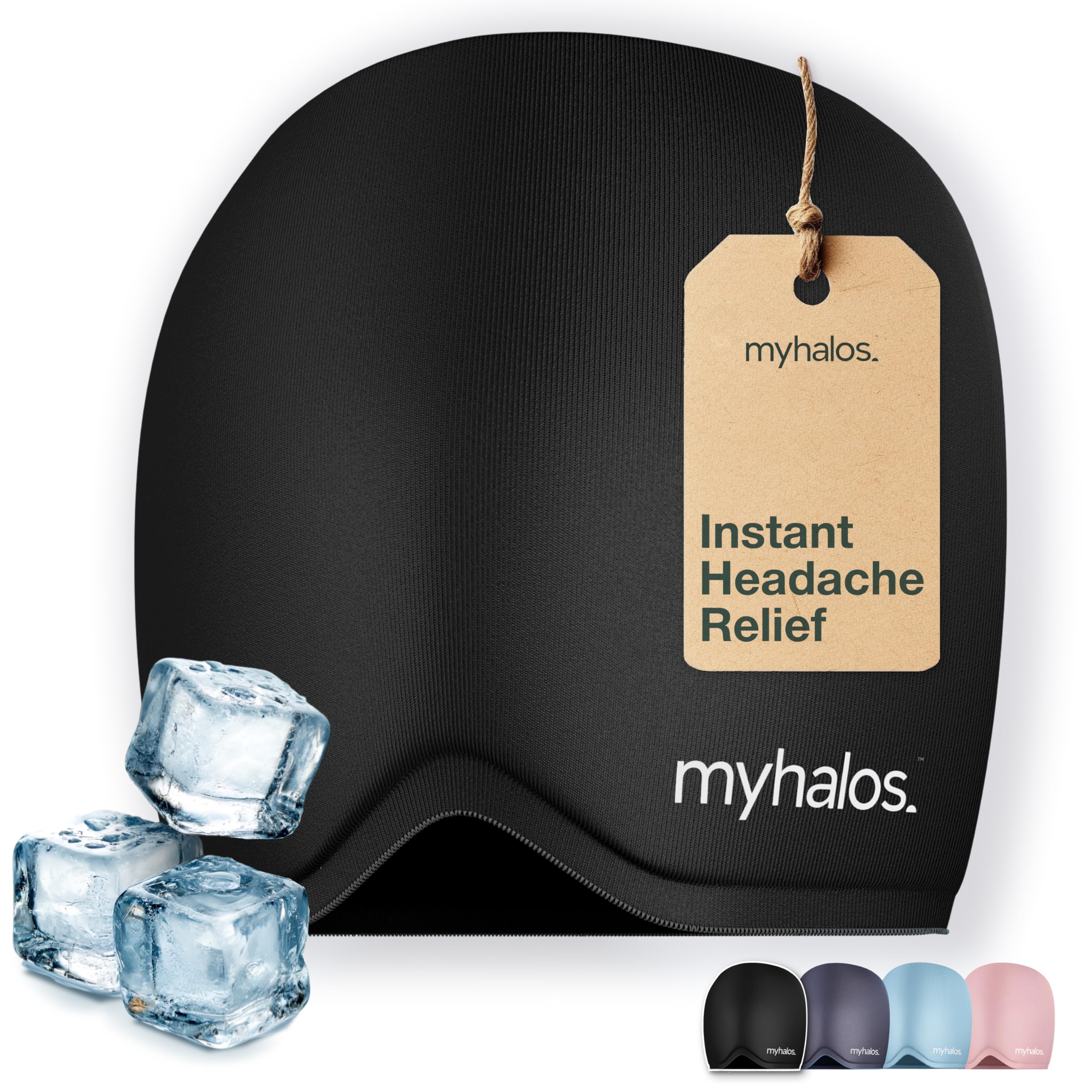 MyHalos Couvre-chef anti-migraine avec gel refroidissant pour une fraîcheur durable.