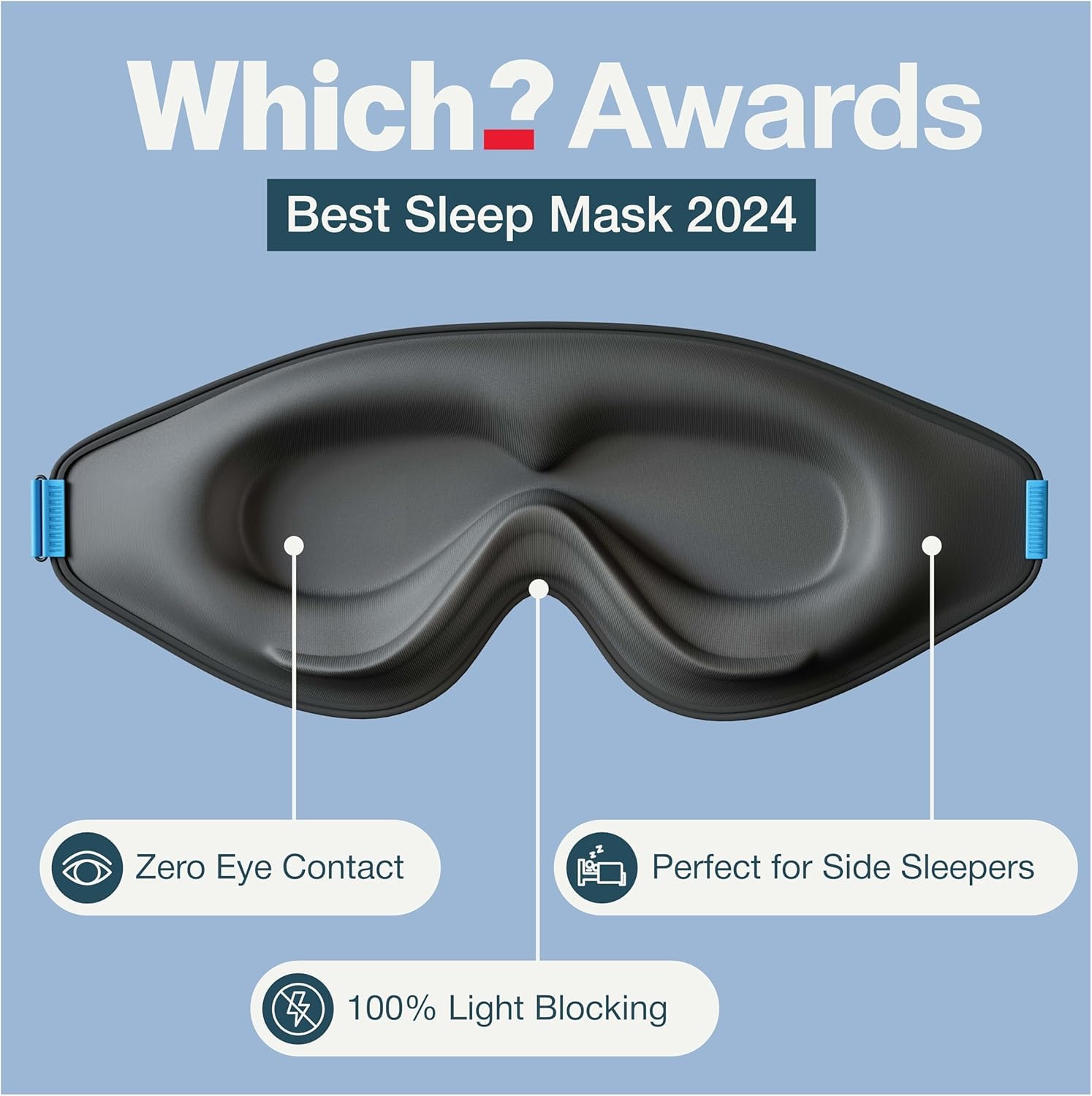 MyHalos masque-yeux lavable et durable facile à nettoyer après usage