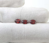 Myhealingworld Garnet oval 5x7mm coffret 3 pierres, cadeau artisanal.