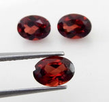 Myhealingworld Garnet oval 5x7mm, pierre facettée idéale pour montures artisanales.