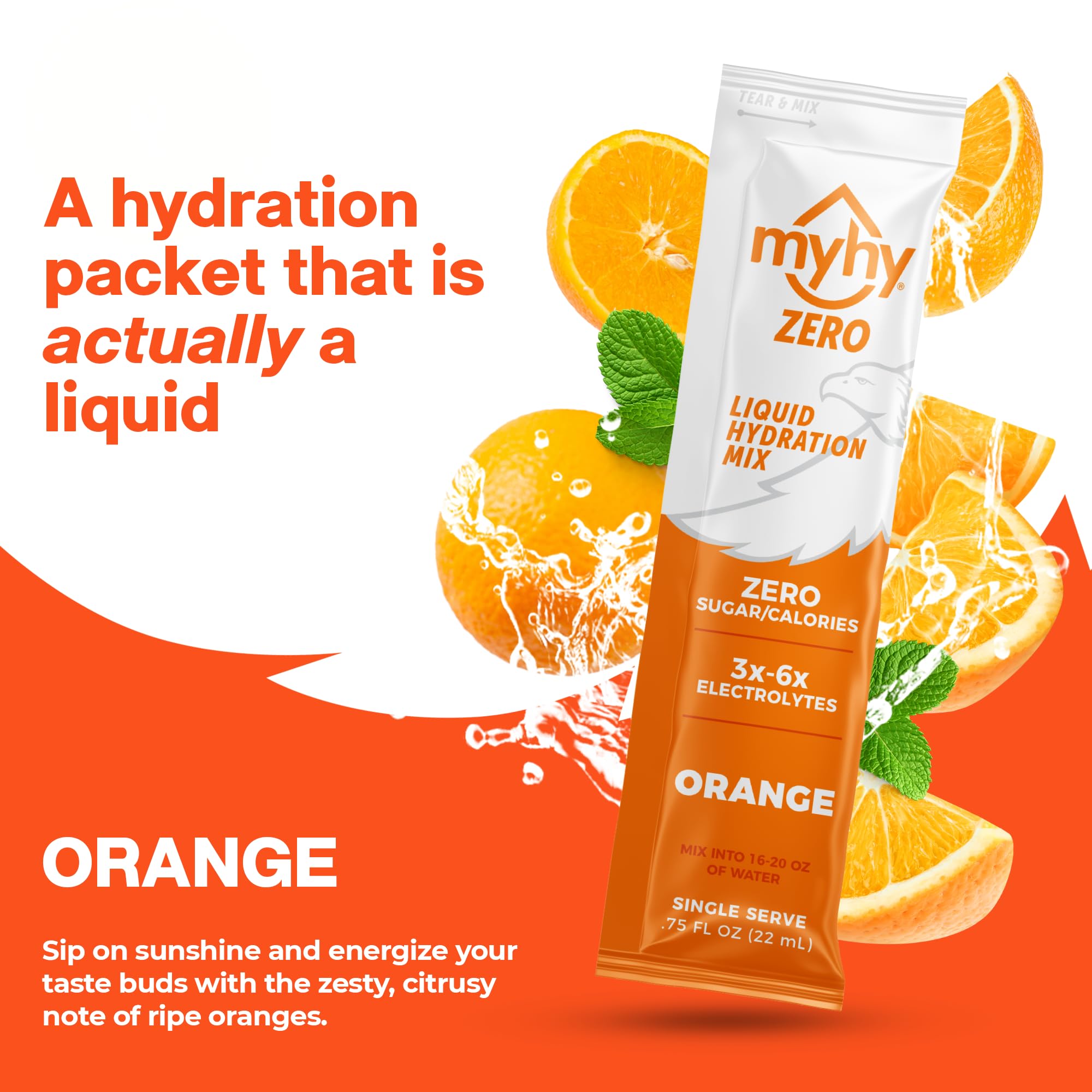 MyHy ZERO Orange, ouverture et dilution faciles pour une hydratation sans sucre