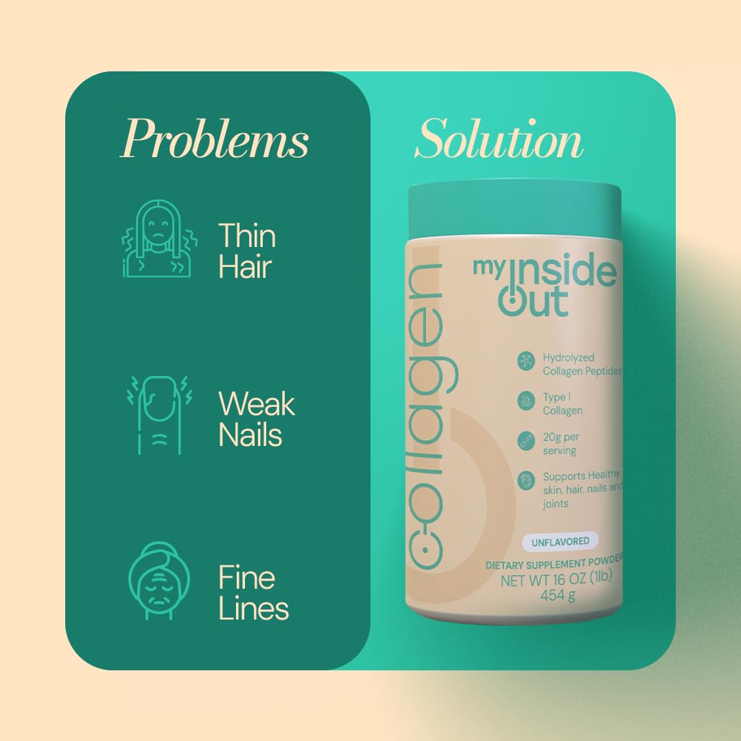 doseur inclus, myInsideOut Collagen Peptides se dissolve rapidement dans café